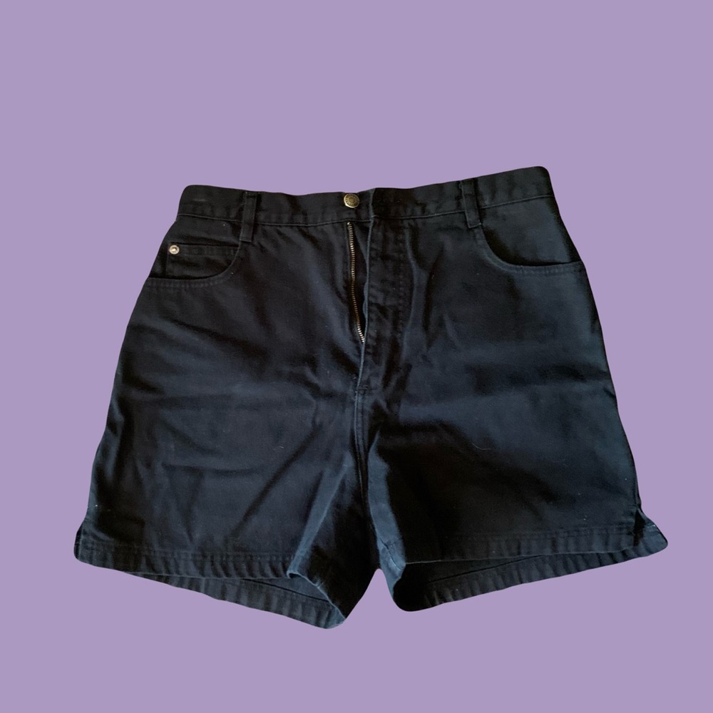 Honora Black High Waist Shorts